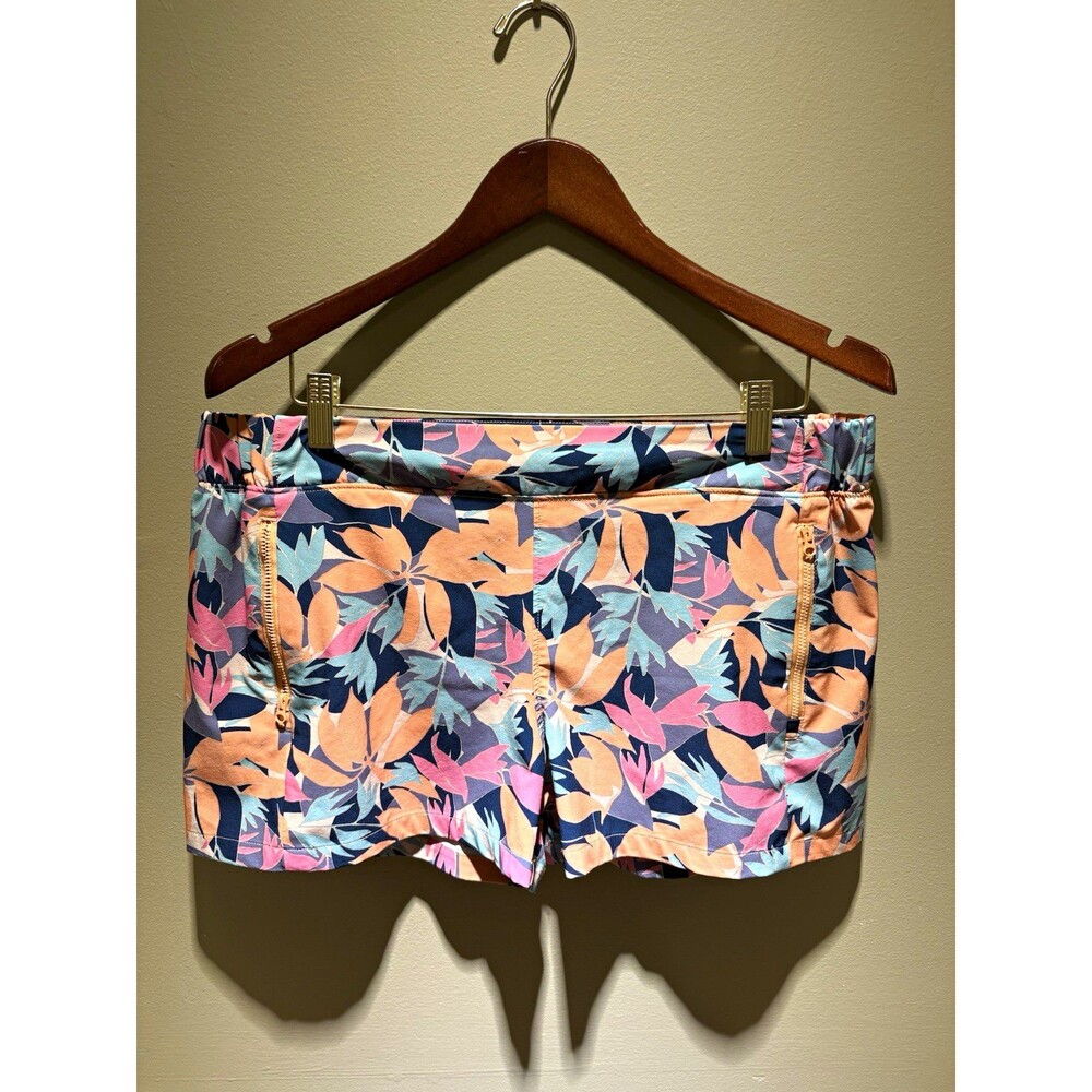 Reel Legends Offshore Womens Floral Multicolor Pull-On Stretch Fishing Shorts L